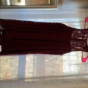 Red lacy dress
